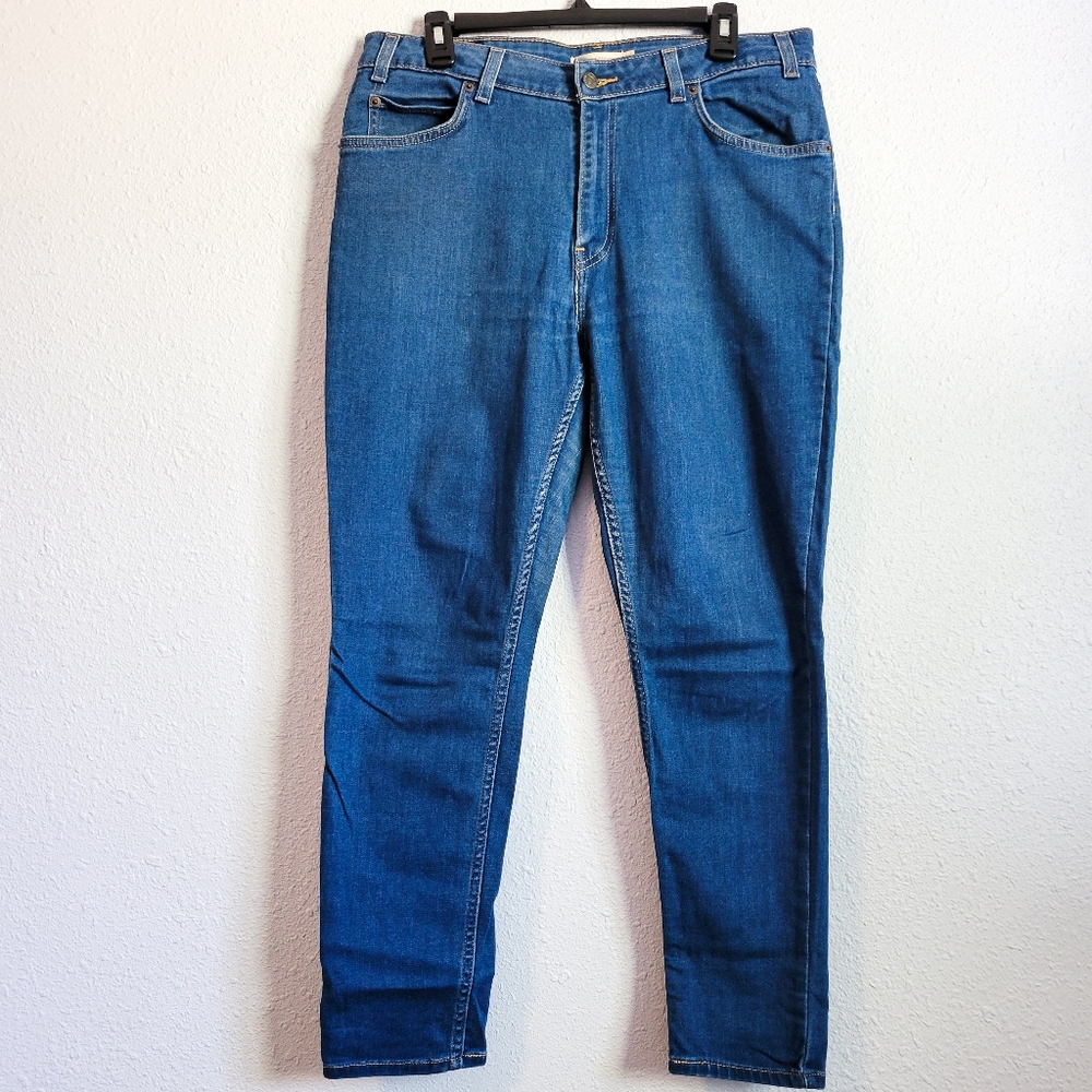 Levi's 721 Vintage High Rise Skinny Orange Tab Jeans Blue 32